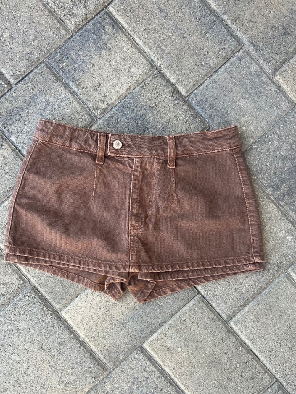 Free People women's skort 25 brown mini denim NEW $98